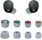 Adhiper 4 Pairs 1000XM5 Replacement Silicone Ear Tips for Sony WF-1000XM5/WF-1000XM4 Earbuds, Eartips with Noise Reduction Sound Enhancement Padded Earplugs, Comfort Soft Anti Slip Ear Buds(Gray)