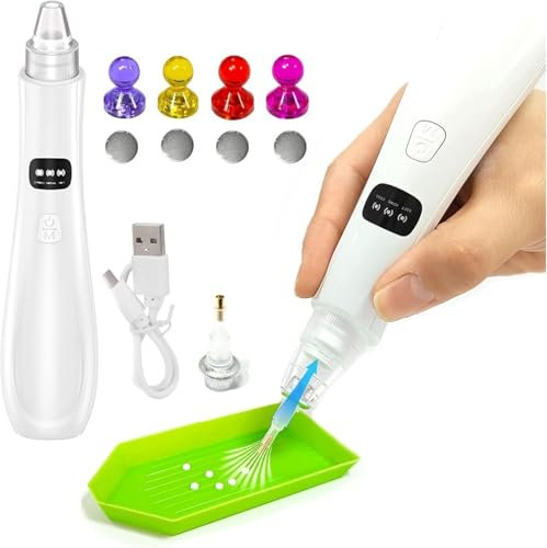 XXCCADSD Peinture Diamant Kits,Électrique Stylo Diamond Painting, Stylo Diamond Painting, Diamant Strass Point de Croix Cristal Painting pour Murale Décoration