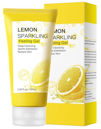 Lemon Exfoliating Gel,Lemon Natürliches Peeling Gel,Lemons Peeling für Gesicht Tiefenreinigung,Zitronen Gesicht Reinigung Peeling