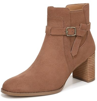 Vionic Womens Vivette Heeled Ankle Boots with Arch Support Hazelnut UK 5 Wide Fit