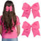 Lot de 2 pinces à cheveux en satin avec gros nœuds, pour filles, rose foncé
