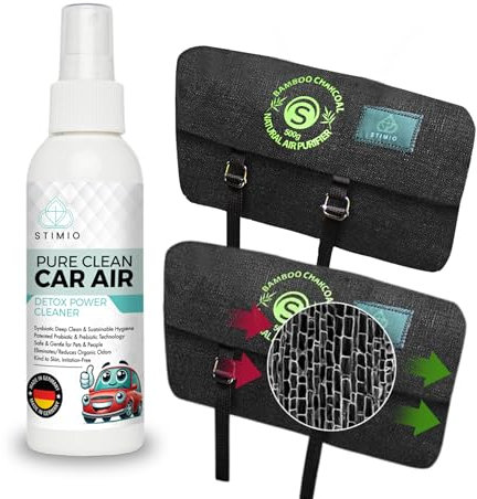 Nie mehr muffiger Autogeruch – Set mit 2x Auto Luftentfeuchter 500g + probiotischem Spray – Gegen Feuchtigkeit & Gerüche – Für Polster, Kofferraum & Innenraum – Natürlich, ohne Chemie