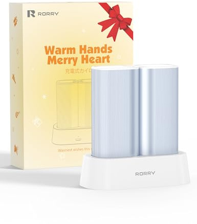 RORRY Hand Warmers Rechargeable 2 Pack, 10000mAh 360° Heating Magnetic Electric Hand Warmer, 24Hrs Warmth Portable Reusable Pocket Heater for Golf Camping Hunting Gifts for Men Women