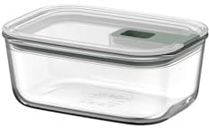 Mepal - Glasbehälter mit deckel EasyClip - Schüssel mit Deckel und Schiebeverschluss - Meal prep boxen - Geeignet für Mikrowelle, Dampfgarer und Ofen - Luftdicht - 700 ml - Nordic sage