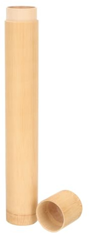 EXAOMBLE Étui Porte-Brosse à Dents en Bambou Écologique, Pratique et Portable, Protège la Brosse à Dents, pour Voyage et Déplacement Professionnel