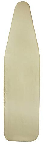 HOMZ Deluxe Replacement Cover and Pad for Standard Width Ironing Board, Cotton, Butter Cream Solid, 13-15 W x 53-55 L