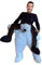 Ikumaal Carry-me Eisbär-Kostüm, F103 M-L, für Erwachsen-e Männer Frau-en, Eisbären Polar-bär als Huckepack Paar- Gruppen-Kostüme Fasching Karneval Faschingskostüm-e