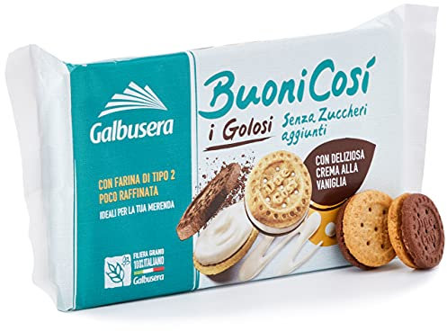 Galbusera BuoniCosì Biscotto Farcito senza Zuccheri Aggiunti con Farina di Tipo 2 - Pacco da 10 x 160 g