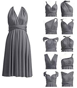 72styles Infinity Kleid kurz,Wickelkleid & Brautjungfernkleider für Damen | Abendkleid mit Bandeau,Elegantes kurzes Multiway– als Brautjungfern-, Cocktail- oder Abschlusskleid und für Hochzeitsgäste