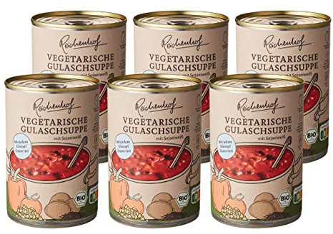 Reichenhof I Vegetarische Gulaschsuppe I 6er Pack Bio-Eintöpfe I (6x 400g)