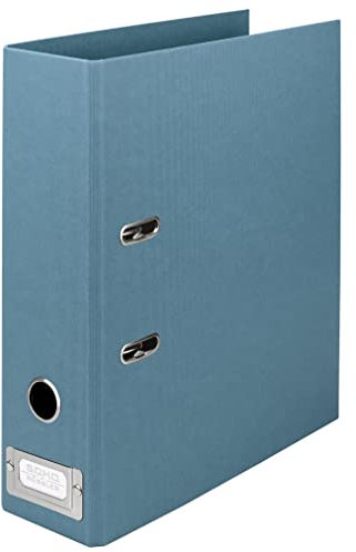 Rössler SOHO Büro-Ordner | Aktenordner-a4 | Schreibtisch-Organizer | Ordner-Organizer | Dokumentenablage a4 | Ordner mit Rückenschild | 320 x 285 x 80 mm | 1 Stück | Farbe: Blau | Denim
