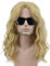 Karlery California 80er Jahre Rocker Perücke Männer Frauen Lange Lockige Hellblond Halloween Kostüm Anime Perücke