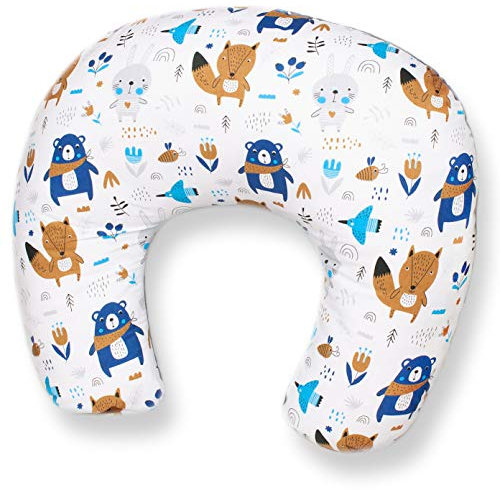 PaLulli PALLULI Stillkissen ergonomisch, Öko-Tex Standard 100, marineblaue Teddys