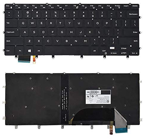 Parti di Ricambio Tastiere Tastiera USA con retroilluminazione for dell xps 15 9550 9560 (Nero) Accessori per Notebook (Colore : Black)