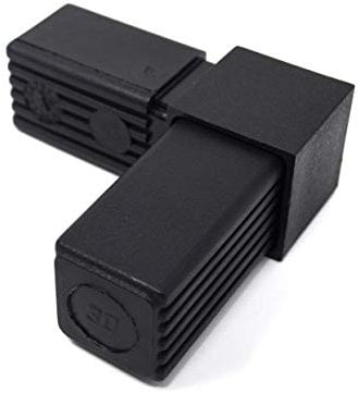 Design61 5 connettori (angolo destro) 90° per tubi quadrati, 30 x 30 x 2 mm