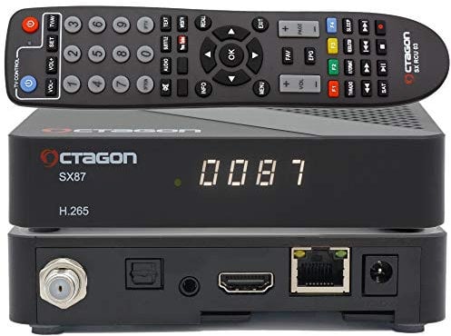 Octagon SX87 HD H.265 S2+IP HEVC Set-Top Box Kartenleser, Mediaplayer, DLNA, YouTube, Web-Radio, USB PVR, HDMI Kabel