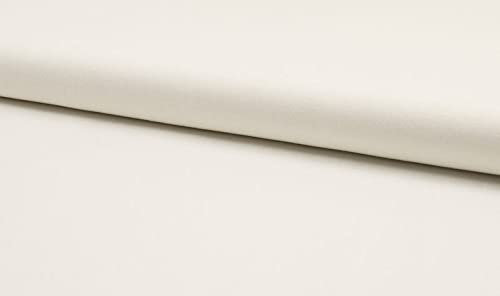 Viskose Twill, leicht und fließend, Ecru als Meterware zum Nähen, 50 cm