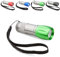 ANTEVIA - Lampe de poche LED |9 LEDS ultra puissantes & dragonne | PLUS DE 20 MODÈLES| Matière : Aluminium | Torche à piles | Couleur : Vert (Lumosh)