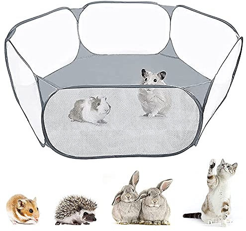 Bhina Kleintiere Laufstall,Faltbarer Atmungsaktiver Laufstall,Kleintier Zelt,Laufstall Für Kleintiere,Mit Aufbewahrungstasche,Faltbar,Geeignet Für Meerschweinchen,Kaninchen,Hamster,Chinchillas,Igel