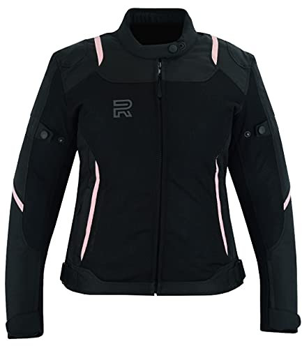 RAXUS Veste moto été pour femme - Track CoolPro, homologuée CE, rose, XXL