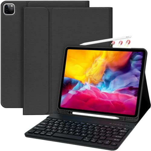 HOTLIFE iPad Pro 12.9 Keyboard Case - New iPad Pro 12.9 Inch 2022 (6th Generation), Smart Magic Keyboard Ipad Pro 12.9 5th (2021), 4th (2020) & 3rd Generation (2018), Detachable Ina
