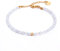 BERGERLIN Chalcedon Armband weiss - facettiertes, weisses Armband - Gold - M-L
