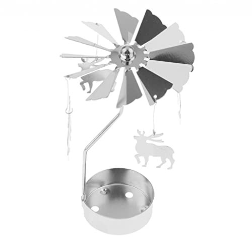 Sharplace Rotierender Teelichthalter Aus aus aus, Silberfarben, 1,73 X 5,12, Hirsch