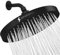 SparkPod Fixed Shower Head - High Pressure Rain - Luxury Modern Look - Easy No-Tool Installation - Perfect Adjustable Replacement for Your Bathroom Shower Heads (20 cm Round, Midnight Black Matte)