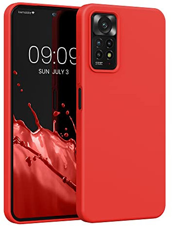 kwmobile Hülle kompatibel mit Xiaomi Redmi Note 11 Pro/Note 11 Pro (5G) / Note 12 Pro (4G) Hülle - Silikon Handy Case - Handyhülle weiche Oberfläche - kabelloses Laden - Rot