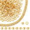 PH PandaHall 240 Stück 18K Gold Disc Spcer Beads 4 mm Flache Runde Perlen Heishi Rondelle Perlen Massive Messingperlen Metallabstandshalter Für Weihnachtsdeko Stapelbar Halskette Armband