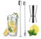 Dosatore Misurino Doppio per Cocktail 25ml /50ml Stile Giapponese 2 Cucchiai Bar In Acciaio Inox Attrezzatura Per Bar,Discoteche,Party, Feste, Cocktail, Shaker (Argento)