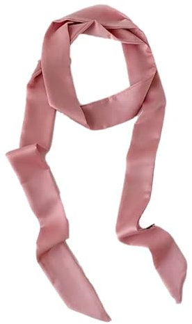 GIMIRO Ceinture en satin pour femme 5 cm x 195 cm Ruban imitation soie longue écharpe robe ceinture chapeau accessoire (Dark Pink)