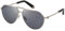 Philipp Plein Herren SPP007M Sonnenbrille, Shiny Palladium W/White Parts