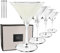 PURE MORA Lot de 118 verres à martini en cristal soufflé à la main de qualité supérieure pour cocktails, martini, bar à domicile, cosmos, gimlet, fêtes, etc – Verre à cocktail classique moderne –