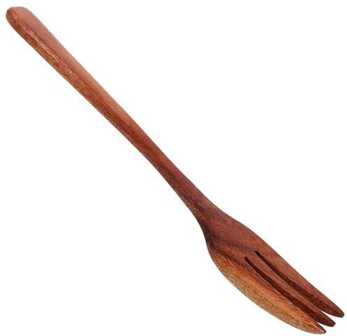 HEMOTON Wood Mixing Fork - Large Cooking Fork for Vegetable, Fruit Salad & BBQ Stir Frying