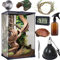 SARUFO Terrario de Cristal para Reptiles, Kit de Inicio de hábitat Vertical (8 Piezas), 8 x 8 x 12 Pulgadas, Adecuado para pequeños Reptiles arbóreos y Anfibios como gecos, Ranas, arañas, Serpientes