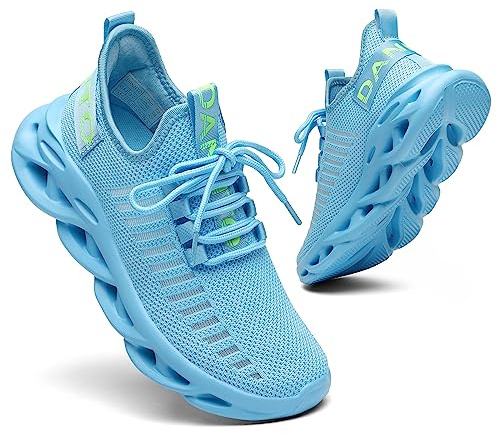 DANNTO Laufschuhe Herren Turnschuhe Damen Sneaker Leichte Atmungsaktiv rutschfeste Sportschuhe Gym Fitness Outdoor Schuhe Fashion Straßenlaufschuhe Dunkelblau 38