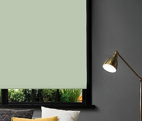 Emma Barclay Blackout Roller Blind in Sage Green - Width 90 x Drop 165cm