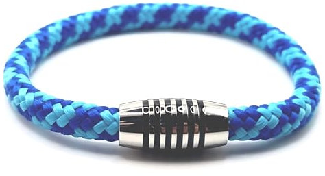 Generisch JoJewelry Armband Emalines in verschiedenen Farben mit Edelstahlmagnetverschluss (Lagoon, 20.50, Zentimeter)