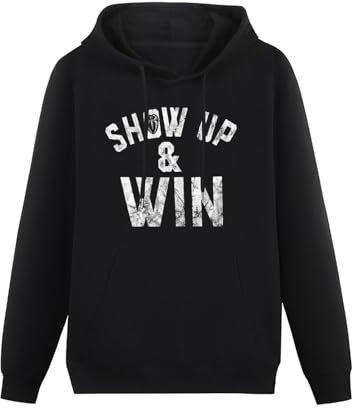 Roman Reigns Show Up & Win Long Sleeve Mens Hoody with Pocket Sweatershirt, Hoodie Size L