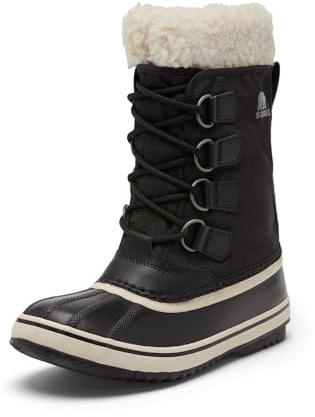 Sorel Femme Winter Carnival Boot WP Bottes de Neige imperméables, Black, Stone, 40 EU