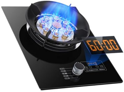 THEGA Estufa De Gas - Estufa Gas, Estufa De Cristal Templado, Estufa De Gas De Fácil Limpieza, Estufa De Gas Portátil, Cocina De Gas con Diseño De Bloqueo para Niños Mediante Pulsador (Size : LPG)