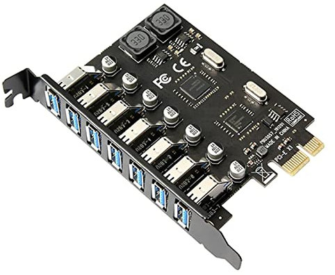 Adaptador de expansión PCI-E a USB 3.0 HUB PCI Express de alta velocidad de 5 Gbps 7 puertos