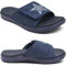 KuaiLu Sandalen Herren Gr. 47 mit Klettverschluss Bequeme Orthopädische Plantar Fasciitis Arch Support Sommer Hausschuhe Offener Zeh Rutschfest Sport Gummisohle
