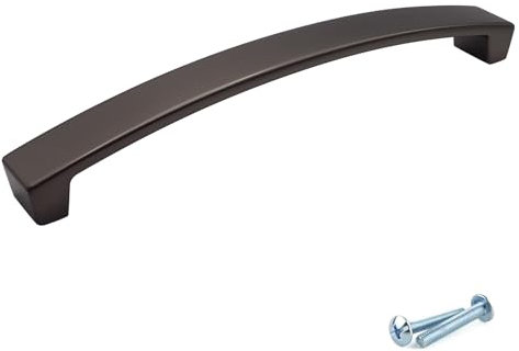 M4TEC Tirador para puerta de armario de cocina con lazo, color gris perla, serie VE9: 192 mm