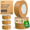 volila Paper Tape - 6 Pack Brown Kraft Tape Rolls - Heavy Duty Paper Packaging Tape for Moving House, Boxes, Framing, and Packaging - Recyclable Paper Parcel Tape with Strong Adhesive (48mm x 50m)