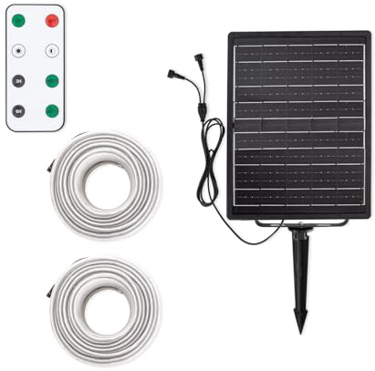 LEDKIA LIGHTING LED Streifen Außenbereich Solar 24V DC SMD2835 60 LED/m 30m IP65 Breite 12 mm Schnitt 100 cm RGB