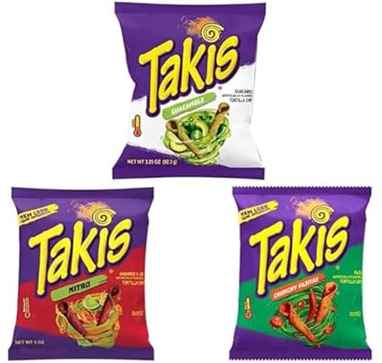3x92g Takis Chips Großpackung Probierpaket - mit Nitro, Crunchy Fajita & Guacamole - MHD Mai 2024