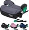 FableKids Sitzerhöhung Auto Kinder Isofix | 3-Punkt-Sicherheitsgurt | Kindersitzerhöhung bis 5 Jahre | Autositz für Kinder 125-150cm mit Becherhalter | ECE R129/03 | Grau