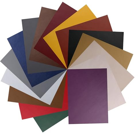 Faux Leather Fabric A3 Size Rectangular Cut Fat Square Sheets for Crafts Projects and Light Upholstery. Vegan Matt Vinyl Pleather PU Material by Neotrims. 16 Colours. Vintage Bottle Green
